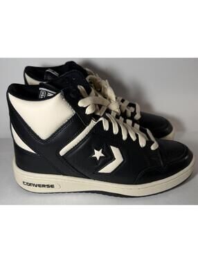 CONVERSE Weapons Mid Leather Sneaker Black/Ivory Unisex